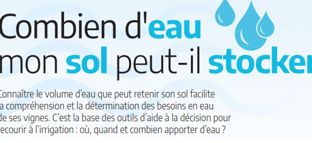 Combien d'eau mon sol peut-il stocker ?