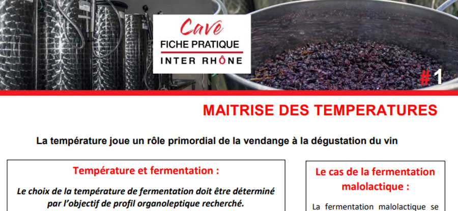 Fiche pratique : Maitrise des températures