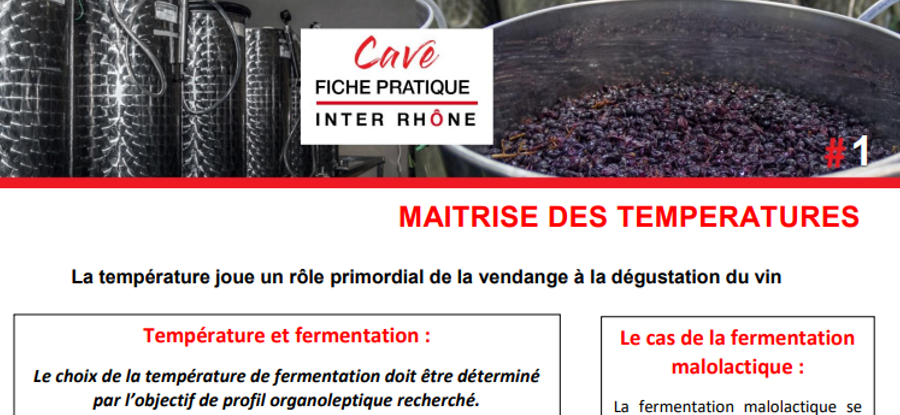 Maîtrise des températures et qualités des vins