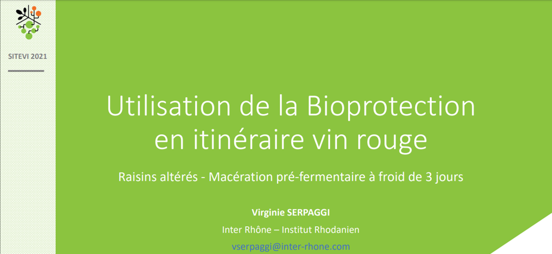 Utilisation de la bioprotection en itinéraire vin rouge